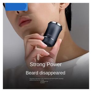 Afeitadora Eléctrica Portátil de Una Sola Cabeza, Maquinilla de Afeitar Automática para Barba, Azul Degradado, Lavable, Compacta, Compatible con Carga en Coche, para Cara - Product Image 4