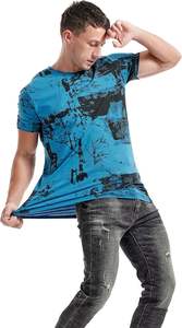 2025 mode t-shirts 100% coton grande taille hommes T-shirts pull couleur unie homme T-shirt à vendre - Product Image 4