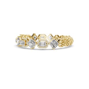Bracelet en diamant de laboratoire 12,04 CT, taille émeraude et taille radiant, or 18 carats, 14 carats, 10 carats et argent 925, options or rose, or jaune, or blanc - Product Image 6