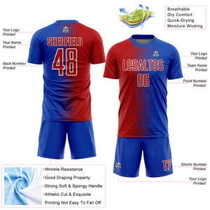 Ensembles d'uniformes de football athlétiques pour les compétitions de clubs avec tissu de contrôle de l'humidité, coutures durables et ajustement amélioré de la mobilité - Product Image 5