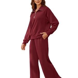 Vêtements de sport Jogging costume vêtements de sport pantalons sweat-shirt avec pantalons de survêtement sweats à capuche vierges surdimensionné femmes ensemble 2 pièces ensemble - Product Image 6