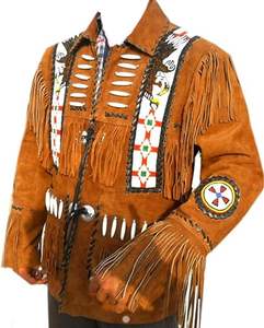 Veste en cuir western de cow-boy traditionnelle pour homme fabriquée au Pakistan - Product Image 3