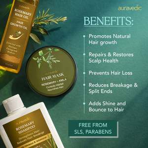 ROSEMARY Hair Growth <b>Kit</b> 500ml Vegan Hair Care Set Moisturizing Cream <b>Gel</b> Oil Featuring Ginger Argan Oil Anti-Dandruff - Product Image 3