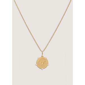 Collier papillon avec pièce de monnaie et diamant - Product Image 1