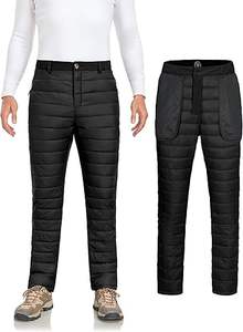 กางเกงบุฟองน้ำสำหรับผู้ชายกางเกงขนเป็ดกลางแจ้งให้ความอบอุ่นในฤดูหนาวออกแบบโลโก้ได้ตามต้องการกันน้ำแบบหนา - Product Image 5