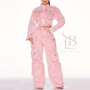 Custom Embroidery Logo Women Streetwear Joggers Cargo Pant <b>Light</b> Weight Cotton Fabric Cargo Pants for Women's OEM Service - Product Image 3