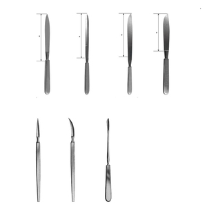 Couteaux à dissection Collin, taille de la lame 13 cm (5 pouces), couteaux à dissection Catlin, taille de la lame 16 cm, couteaux à dissection Langenbeck, taille de la lame 12 cm - Product Image 1
