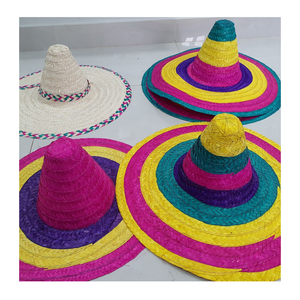 หมวกฟางขี้เล่นหมวกฟางเม็กซิกันมาจากเวียดนามสำหรับชุดฤดูร้อนและการใช้ในครอบครัว - Product Image 4