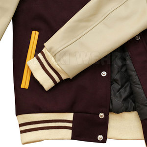 Color sólido Ropa informal Letterman Chaqueta Ropa de moda A prueba de viento Hombres Letterman Chaqueta de invierno - Product Image 6