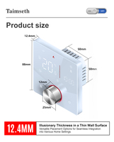 Termostato Inteligente Digital WiFi para Habitación, 230V, Programable, Pantalla Táctil, para Calefacción por Suelo Radiante, Hogar Inteligente