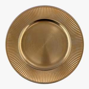 Plato de presentación de metal personalizado disponible en varios acabados para mejorar el estilo de comedor de forma única en todo el mundo - Product Image 2