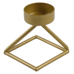 Diseño de portavelas de tema antiguo con acabado de color dorado de metal de hierro para decoración de mesa a precio barato portavelas - Product Image 1