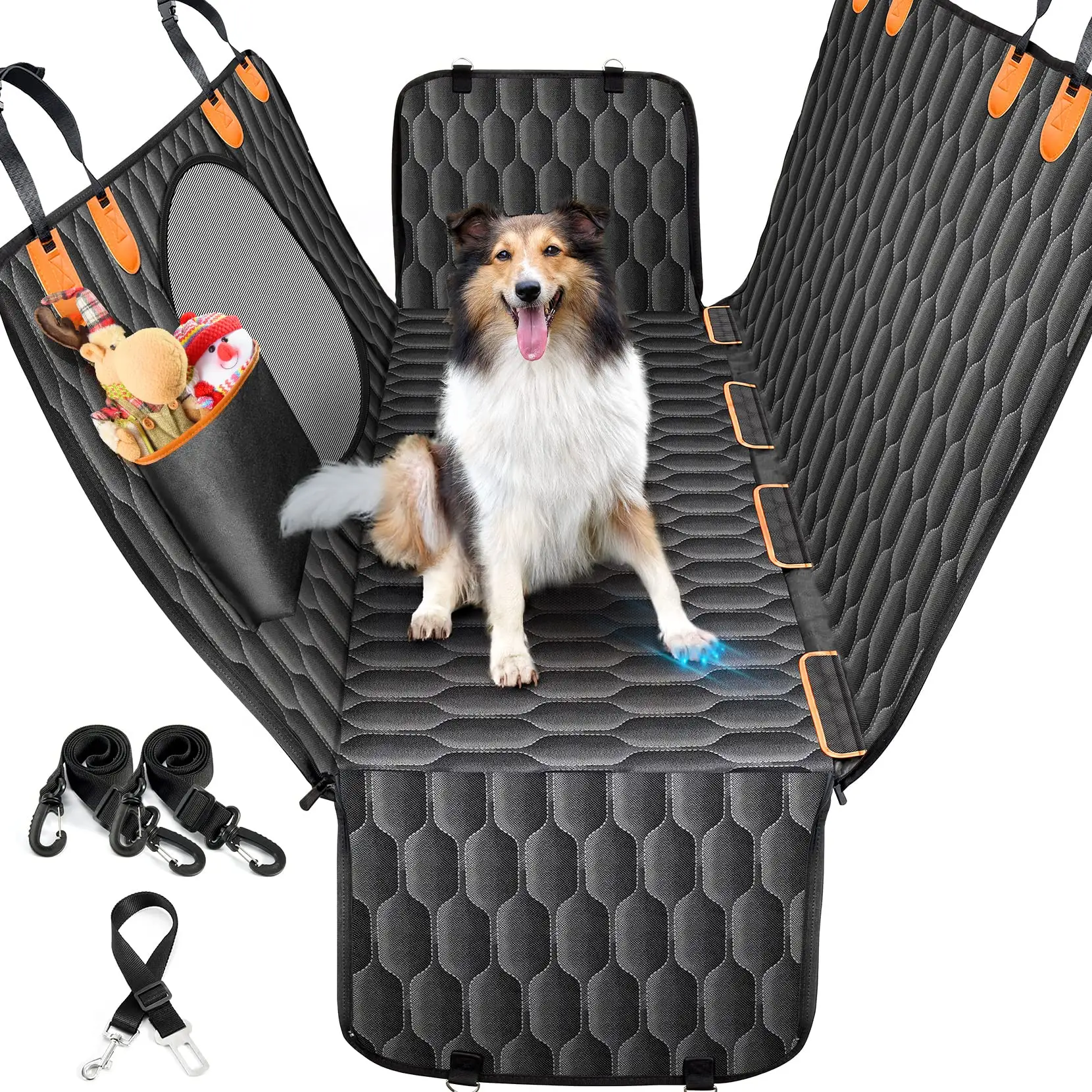 Personalizado durável impermeável Oxford Dog banco traseiro Hammock Pet Dog Car Seat Cover