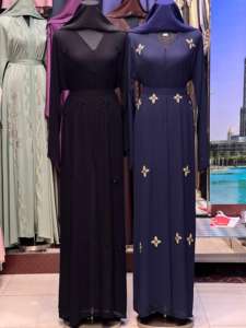 Nouveau 2025 Dubaï beau noir traditionnel vêtements islamiques pour femmes Arabie saoudite Abaya Dubaï Abaya vêtements musulmans Gulf Chiffons - Product Image 3