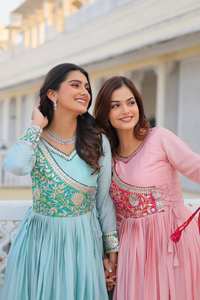 Salwar Kameez, robe de designer élégante d'Anarkali, robe prête à porter robe de broderie lourde Eid Special Anarkali Suit - Product Image 2