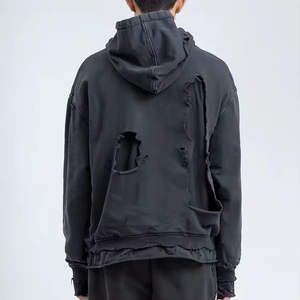 เสื้อฮู้ดซักด้วยกรดแบบวินเทจเสื้อผ้าแนวสตรีทผ้าฝ้าย100% - Product Image 2