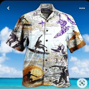 เสื้อเชิ้ตฮาวายพิมพ์ลายดิจิตอลไมโครโพลีเอสเตอร์100% สำหรับผู้ชายคอจีนคุณสมบัติป้องกันรอยยับและระบายอากาศ - Product Image 1