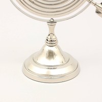 Sphère armillaire nautique en aluminium chromé, astrolabe maritime, globe, flèche, décoration de bureau, cadeau, artisanat métallique fait main