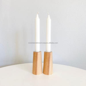 Decorative Natural <b>Wooden</b> <b>Candlesticks</b> Rustic Log Wood Bark Wood Candle Holder for Decoration - Product Image 3