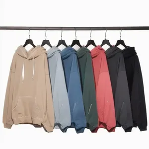 Sweat-shirts à capuche rétro lavés en 10 couleurs pour hommes et femmes, surdimensionnés, style hip-hop, 100% coton, hauts vintage à capuche - Product Image 1
