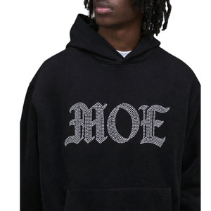 Sudadera con Capucha para Hombre, Estilo con Pedrería, Talla Grande, Ropa Deportiva Informal de Felpa, Fabricación de Ropa Deportiva de Moda - Product Image 1