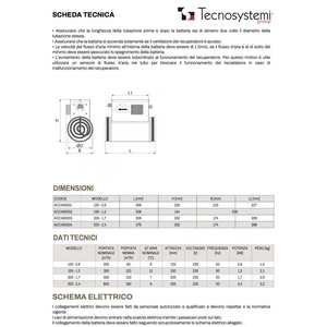 Sistema HVAC Doméstico con Batería Eléctrica y Termostato Tecnosystemi para Recuperación de Calor de 200 a 800 M/h - Product Image 1