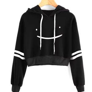 Jersey de alta calidad para entrenamiento de gimnasio, jersey de entrenamiento para correr, Tops cortos de Color sólido para mujer, sudaderas con capucha - Product Image 1