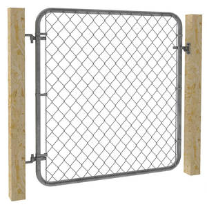 Puerta de valla de enlace de cadena de acero galvanizado en el departamento de cercado de eslabones de cadena - Product Image 5