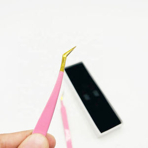 Pince à cils personnalisée en acier inoxydable massif en or rose, pointe lisse pour l'isolation du volume, utilisation en soins personnels - Product Image 5