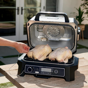 Woodfire Pro XL <b>Outdoor</b> <b>Grill</b> & Smoker, Thermometer, 4-in-1 Master <b>Grill</b>, <b>Outdoor</b> Air Fryer, Portable, <b>Electric</b> <b>Grill</b>, Dark Grey - Product Image 6
