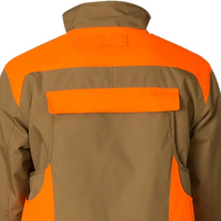 Veste de chasse pour homme en camouflage orange de haute qualité, personnalisable, pour l'hiver, en softshell coupe-vent pour adultes