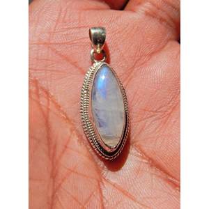 Colgante bohemio de Plata de Ley 925 hecho a mano, joyería de piedra lunar natural para mujeres y niñas, regalo de verano - Product Image 3