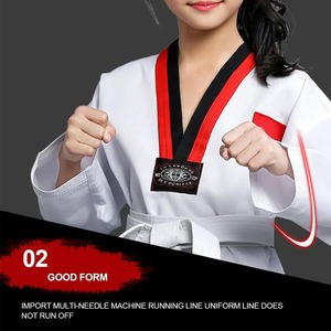 Blanc Taekwondo Uniformes Karaté Judo Taekwondo Vêtements Enfants Adulte Unisexe - Product Image 4