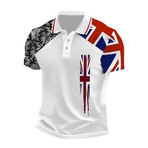 Polo de punto de nuevo diseño de verano para hombre, Polo bordado de la mejor calidad de color de contraste de costura - Product Image 5