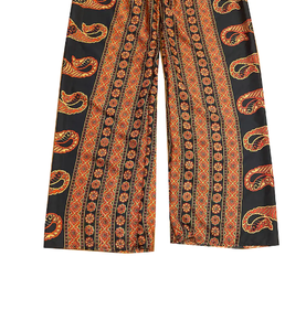 Pyjamas en soie à la mode pour femmes Pantalon ample de style Boho pour un voyage relaxant ou un yoga Vêtements de nuit doux et fluides - Product Image 5