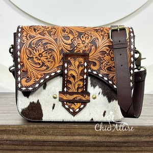 Bolso de Hombro de Cuero Vacuno de Alta Calidad Personalizado, Hecho a Mano, con Diseño Único, Bolsos Cruzados para Mujer - Product Image 1