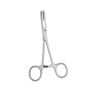 Forceps à panser courbés en acier inoxydable Gross Maier 140 mm à cliquet manuel pour usage dentaire et hospitalier, fabriqué au Pakistan - Product Image 1
