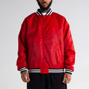 Wholesale High Quality Custom Made Men's Bomber <b>Jackets</b> for Winter Satin Letterman <b>Jacket</b> <b>Light</b> Grey Hot Selling Satin <b>Jacket</b> - Product Image 1