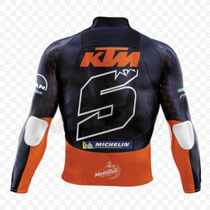 TKM Johann Zarco MotoCP engrenages en cuir de vachette/kangaro moto piste équitation/course sur mesure bosse motard veste CE Armor - Product Image 2