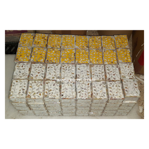 Attrayant à la recherche de nouvelle dernière conception en bois nacre blanc et jaune couleur Rectangle boîtes à bijoux pour les décorations pour la maison - Product Image 1