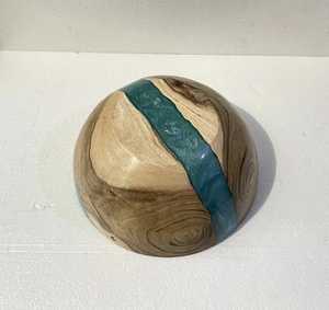 <b>Large</b> Round Shape Eco-Friendly Resin <b>Wood</b> Joint Serving <b>Bowl</b> New Dough Mixing <b>Bowl</b> Luxury Kitchen Hotel Home Restaurant Supplies - Product Image 3