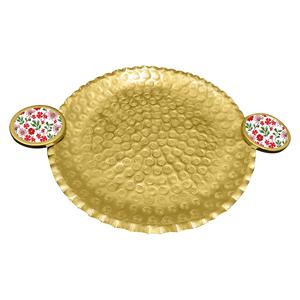 Plateau de service design en aluminium avec poignée Plateau de mariage moderne Plateau de service de table fait main d'excellente qualité - Product Image 2