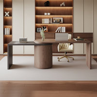 Bureau d'écriture rectangulaire en bois d'ingénierie à double surface rotative à 360 degrés DESK-0069