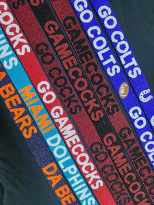 Game Day Purse Strap, Custom Game Day Beaded Strap Game Day Beaded <b>Bag</b> Strap <b>Football</b> Beaded <b>Bag</b> Strap Custom Purse - Product Image 3