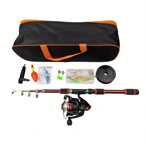 Canna da Pesca BDT 1.8m ''AK200'' con Mulinello, Borsa <span class=keywords><strong>Rossa</strong></span> e Set <span class=keywords><strong>di</strong></span> Esche - Attrezzi e Accessori da Pesca Premium - Product Image 2