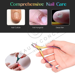 Rainbow Stainless Steel Cuticle Nipper Wide Jaw Opening Professional Sustainable Beauty Concept Home Personal Care Wholesale - Product Image 6