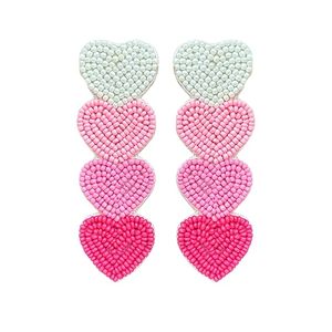 Boucles d'oreilles en perles faites à la main pour femmes filles balancent des bijoux pour le cadeau de fête de mariage - Product Image 1