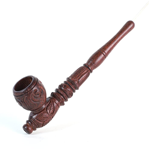 Pipe à cigare en bois Pipe à fumer indienne faite à la main Pipe en bois naturel fabriquée à la main au prix de gros bon marché - Product Image 6