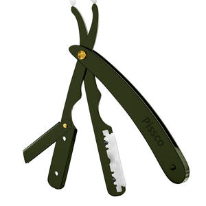 Stainless Steel Folding Shaving Knife with Straight <b>Edge</b> Barber Razor Custom logo razor Men's Straight Razor By Pissco Pakistan - Product Image 3