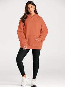 Sweats à capuche pour femmes de haute qualité logo personnalisé en gros automne sweat à capuche broderie impression vierge sweat à capuche pour femme - Product Image 2